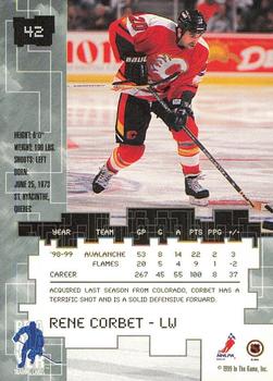 1999-00 Be a Player Millennium Signature Series - Anaheim National Ruby #42 Rene Corbet Back