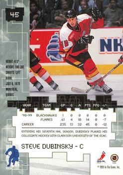 1999-00 Be a Player Millennium Signature Series - Anaheim National Ruby #45 Steve Dubinsky Back