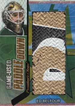 2020-21 President's Choice Game-Used - Paddle Down #PD-4 Ed Belfour Front
