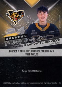 2020-21 Extreme Victoriaville Tigres (QMJHL) #15 Zachael Turgeon Back
