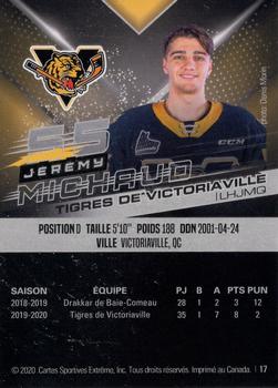 2020-21 Extreme Victoriaville Tigres (QMJHL) #17 Jeremy Michaud Back