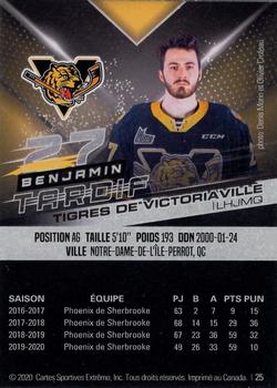 2020-21 Extreme Victoriaville Tigres (QMJHL) Update #25 Benjamin Tardif Back