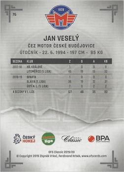2019-20 OFS Classic Chance liga - Sand #76 Jan Vesely Back