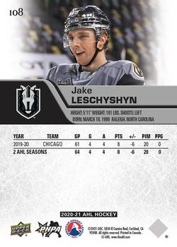 2020-21 Upper Deck AHL #108 Jake Leschyshyn Back