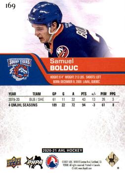 2020-21 Upper Deck AHL #169 Samuel Bolduc Back