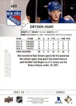 2021-22 Upper Deck #603 Dryden Hunt Back