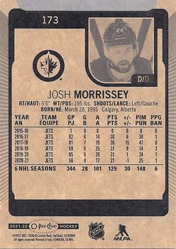 2021-22 O-Pee-Chee #173 Josh Morrissey Back