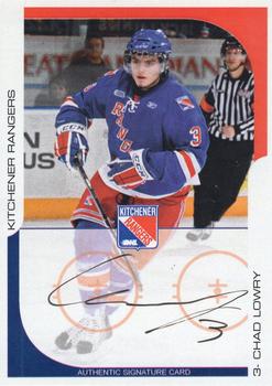 2009-10 Extreme Kitchener Rangers (OHL) Autographs #2 Chad Lowry Front