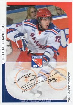 2009-10 Extreme Kitchener Rangers (OHL) Autographs #21 Matthew Tipoff Front