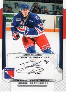 2015-16 Extreme Kitchener Rangers (OHL) - Autographs #21 Connor Bunnaman Front