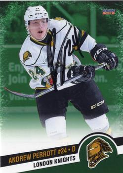 2018-19 Choice London Knights (OHL) Autographs #18 Andrew Perrott Front