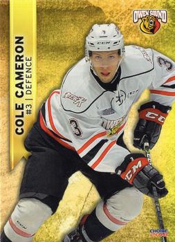 2017-18 Choice Owen Sound Attack (OHL) #3 Cole Cameron Front