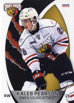 2018-19 Choice Owen Sound Attack (OHL) #20 Kaleb Pearson Front