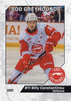 2019-20 Choice Sault Ste. Marie Greyhounds (OHL) #6 Billy Constantinou Front