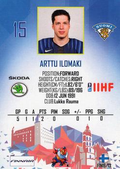 2019 Taiga IIHF World Championship Team Finland #FIN19/13 Arttu Ilomaki Back