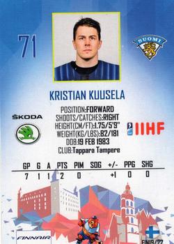 2019 Taiga IIHF World Championship Team Finland #FIN19/22 Kristian Kuusela Back