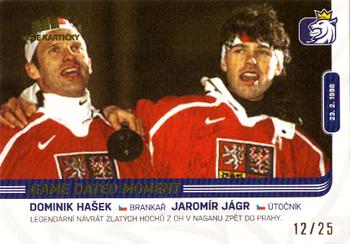 2018-19 Moje karticky Czech Ice Hockey Team - Gold #89 Jaromir Jagr / Dominik Hasek Front