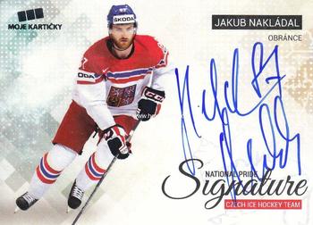 2017-18 Moje karticky Czech Ice Hockey Team - National Pride Signatures Silver #NPS-JN Jakub Nakladal Front