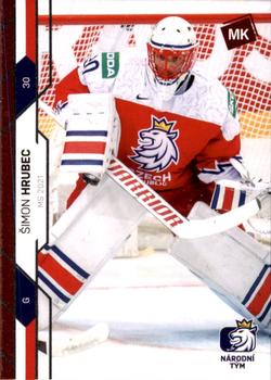 2020-21 Moje karticky Czech Ice Hockey Team - Red #58 Simon Hrubec Front