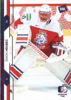 2020-21 Moje karticky Czech Ice Hockey Team - Rainbow #58 Simon Hrubec Front