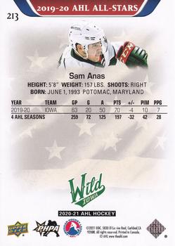 2020-21 Upper Deck AHL - Red #213 Sam Anas Back