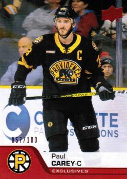2020-21 Upper Deck AHL - UD Exclusives #18 Paul Carey Front