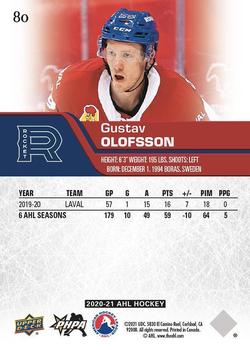 2020-21 Upper Deck AHL - UD Exclusives #80 Gustav Olofsson Back