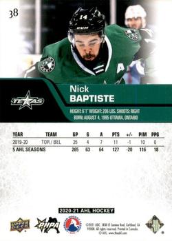 2020-21 Upper Deck AHL - UD High Gloss #38 Nick Baptiste Back