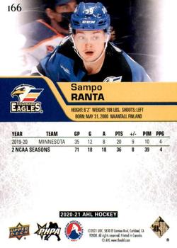 2020-21 Upper Deck AHL - UD High Gloss #166 Sampo Ranta Back