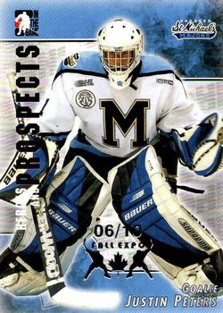 2004-05 In The Game Heroes and Prospects - Fall Expo Silver #84 Justin Peters Front
