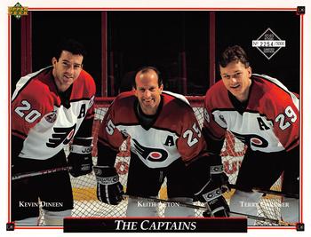 1992-93 Upper Deck Philadelphia Flyers #NNO The Captains (Kevin Dineen / Keith Acton / Terry Carkner) Front