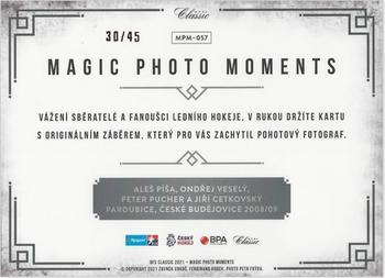 2021 OFS Classic The Final Series - Magic Photo Moments Red #MPM-057 Ales Pisa / Ondrej Vesely / Peter Pucher / Jiri Cetkovsky Back