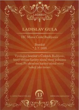 2013-14 OFS Plus (ELH) - Legends Gold #13 Ladislav Gula Back