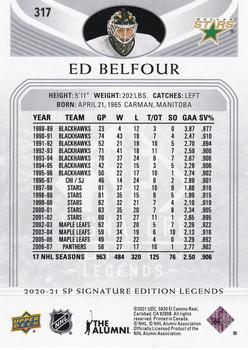 2020-21 SP Signature Edition Legends #317 Ed Belfour Back