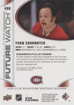 2020-21 SP Signature Edition Legends #406 Yvan Cournoyer Back