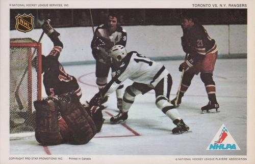 1972-73 Pro Star Promotions NHL Action #NNO Toronto vs. N.Y. Rangers Front