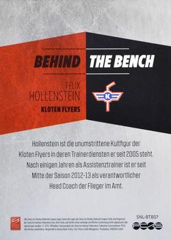 2013-14 PCAS Swiss National League - Behind The Bench #BTB07 Felix Hollenstein Back