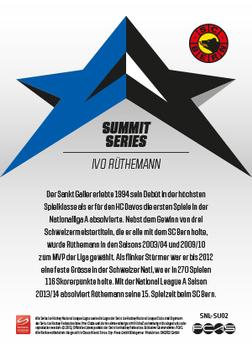 2013-14 PCAS Swiss National League - Summit Series #SU02 Ivo Rüthemann Back
