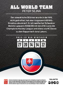 2013-14 PCAS Swiss National League - All World Team #AWT10 Peter Sejna Back