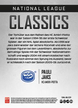 2013-14 PCAS Swiss National League - National League Classics #NLC01 Pauli Jaks Back