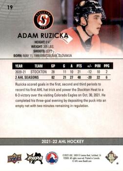 2021-22 Upper Deck AHL #19 Adam Ruzicka Back