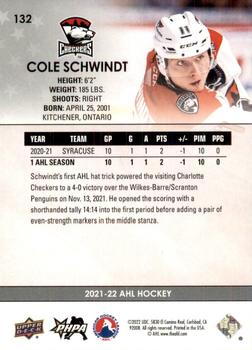 2021-22 Upper Deck AHL #132 Cole Schwindt Back