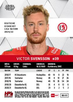 2021-22 Playercards (DEL) #DEL-123 Victor Svensson Back