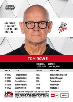2021-22 Playercards (DEL) #DEL-299 Tom Rowe Back