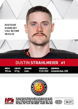 2021-22 Playercards (DEL) #DEL-377 Dustin Strahlmeier Back