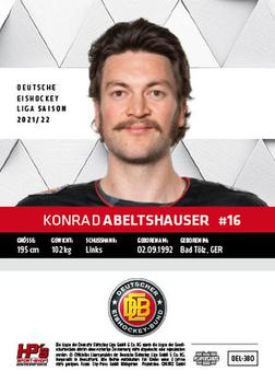 2021-22 Playercards (DEL) #DEL-380 Konrad Abeltshauser Back