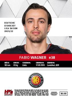 2021-22 Playercards (DEL) #DEL-383 Fabio Wagner Back