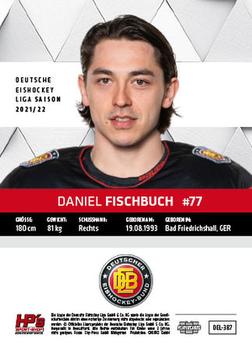 2021-22 Playercards (DEL) #DEL-387 Daniel Fischbuch Back
