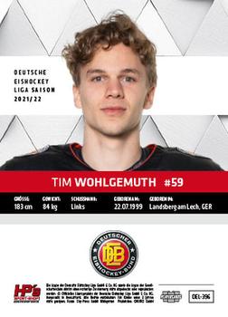 2021-22 Playercards (DEL) #DEL-396 Tim Wohlgemuth Back