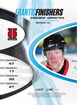 2010-11 HockeyAllsvenskan - Frantic Finishers #ALLS-FF07 Fredrik Orrsten Back